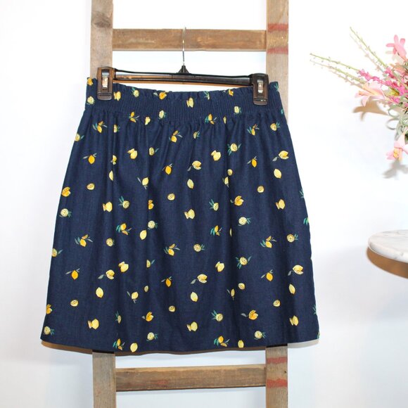 J. Crew Lemon Print 2-Pocket Mini Skirt - Picture 9 of 9